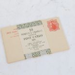 POSTAGE STAMPS - GB Victorian postal stationery - original packet of 10 foreign and Colonial penny