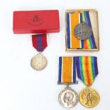 A First World War medal duo to 4628 Pte W Ashley of 19th London Regiment, General Service medal to