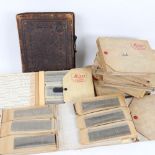 A large group of Vintage Leica negative albums, and a Victorian embossed leather empty photograph