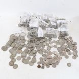 Various British coins, including silver, crowns, shillings etc (boxful)