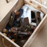 A box of Vintage carpenter's woodworking planes