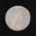 Charles II (1660 - 85) silver 1663 shilling, first laureate and draped bust right, ESC 1022
