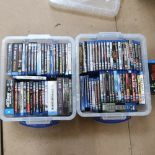 A large quantity of Blu-Ray disc films and movies, including some box sets (2 boxfuls)