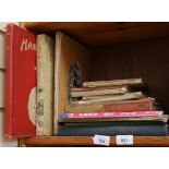 Various Vintage books, including Old Nursery Rhymes, Hark to Hounds etc