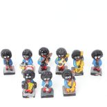 A set of Robertson's musician band figures, height 7.5cm (9)