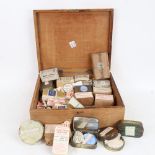 Various Vintage chemist's ointments, tablets and labels (boxful)