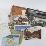 A packet of Vintage photo cards postcards, with some collectable cancellations