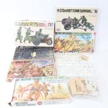5 boxes of Vintage toy military infantry and vehicle model kits (5 boxes)