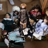 A large quantity of various dolls, including Alberon (2 boxes)