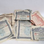 A collection of Russian railway loan bonds, 1889 Series One with coupons, and Series Two