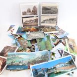 Various Vintage loose topographical postcards (boxful)
