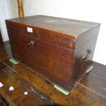 A small oak silver chest, W51cm, H31cm, D31cm
