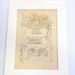 James McNeil Whistler (1900 - 1949), lithograph, The Yellow House Lannion, signed with the butterfly