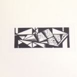 Paul Nash (1889 - 1946), limited edition woodcut on paper, design 3, 1929, image 1.5" x 4",