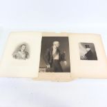 3 19th century engravings, the Duke of Wellington, unframed (3) Paper discolouration