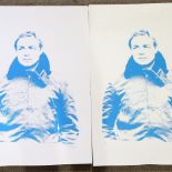 Toby, pair of prints, Marlon Brando, signed in pencil, 2013, artist's proof no. 1 and 2, sheet