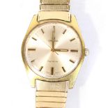 OMEGA - a Vintage gold plated Geneve mechanical wristwatch, ref. 135041, circa 1970s, silvered