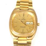 OMEGA - a Vintage gold plated stainless steel Seamaster automatic wristwatch, ref. 166.0213,