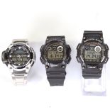 3 Casio quartz wristwatches, all working (3) All watches working with general signs of wear and use