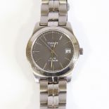 TISSOT - a titanium T-Classic PR 50 quartz wristwatch, ref. J376/476T, grey dial with steel baton