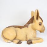 A Vintage painted plaster carnival/circus model pony, length 63cm