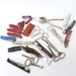 Various corkscrews, bottle openers, nutcrackers etc (boxful)