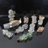 A group of Art Deco novelty glass perfume bottles, including Bonzo (boxful)