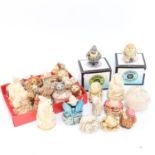 A group of resin novelty figurines and trinket boxes, including Harmony Kingdom and Eclipse (2