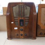 An Art Deco Philco valve radio, height 49cm