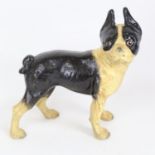 An early 20th century painted cast-iron figural model Boston Terrier, by Hubley, dated 916, height