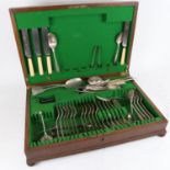 A canteen of mixed plated cutlery