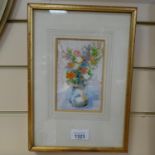 Andre Bicat, watercolour, still life, signed, 14cm x 9cm, framed