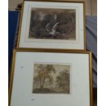 4 19th century charcoal/pencil drawings, framed (4)