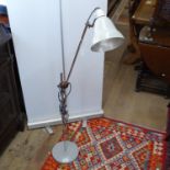 CONRAN style 1960s' adjustable floor lamp, with rosewood and engine turned fittings, tallest setting