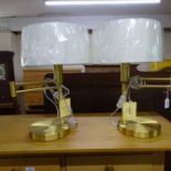 A pair of Ralph Lauren Home desk lamps and shades, model no. 16482, height including shade 49cm