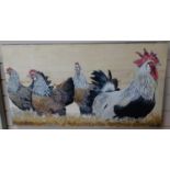 Clive Fredriksson, oil on board, poultry, 49cm x 90cm