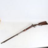 An early 19th century double-barrelled percussion sporting gun, circa 1800, signed Bouillet,