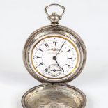 BILLODES - a Turkish silver full hunter key-wind pocket watch, by K Serkisoff & Co of