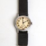 ELGIN - a Second World War Period American Military issue Ordnance Department mechanical wristwatch,