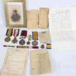 A First World War DCM group of 4 Service medals, awarded to 1854 Gnr Hubert Crowther MMGS (Motor