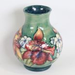 MOORCROFT - Hibiscus pattern vase, height 19cm