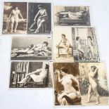 A group of 9 erotic photo postcards, circa 1900