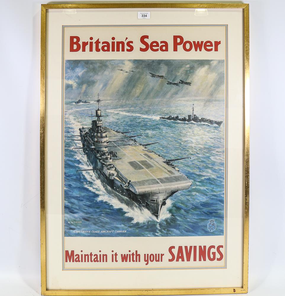 Britain's Sea Power, Maintain It With Your Savings, original National Savings Committee poster,