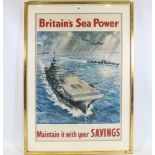 Britain's Sea Power, Maintain It With Your Savings, original National Savings Committee poster,