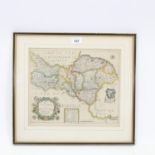 Antique map, The North Ridinge of Yorkshire, by Richard Blome, 1672, image 26cm x 31cm