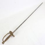 An early 19th century French Napoleonic Officer's dress sword, with gilt-bronze hilt and horn grip