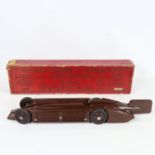 Golden Arrow type racing car, AGL Ranlite Series, mahogany, in original box, circa 1931 (Sir Henry