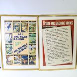 2 original National Savings Committee posters, framed, overall frame dimensions 89cm x 64cm