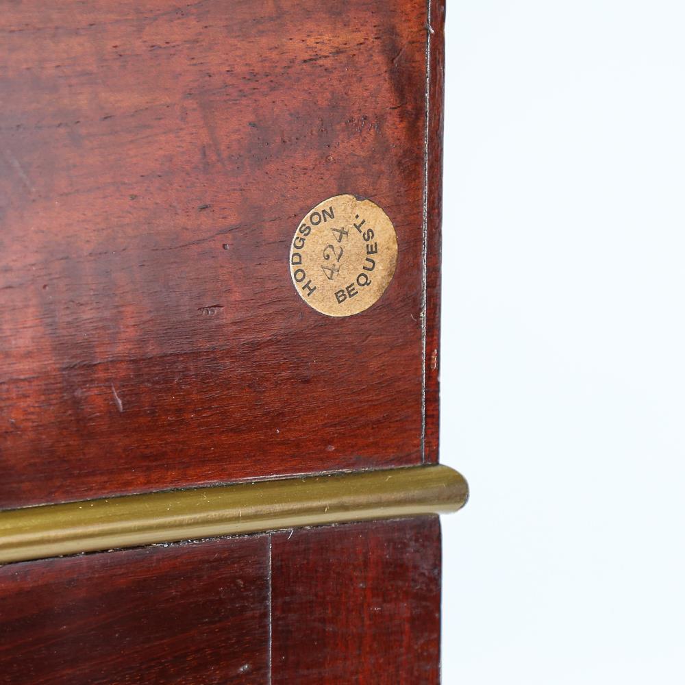 An unusual 19th century French mahogany and brass-mounted cylinder-front side cabinet of small size, - Image 6 of 6