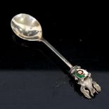 A silver and enamel reproduction Elizabeth I seal-top spoon, by Westair Reproduction, length 14cm